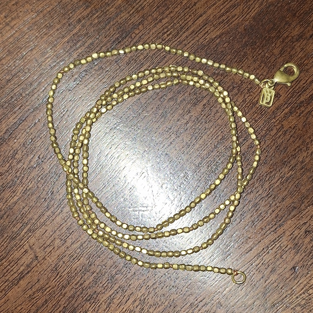 WP Brass Bead Necklace